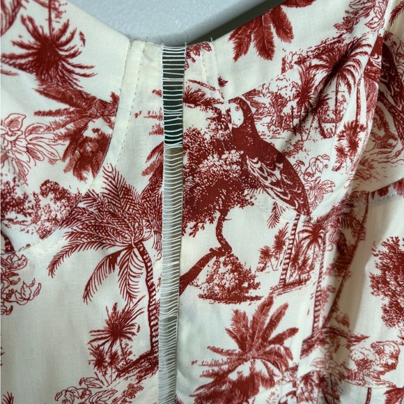 WAYF Etoile patterned corset ruffle sleeve dress - Picture 4 of 7